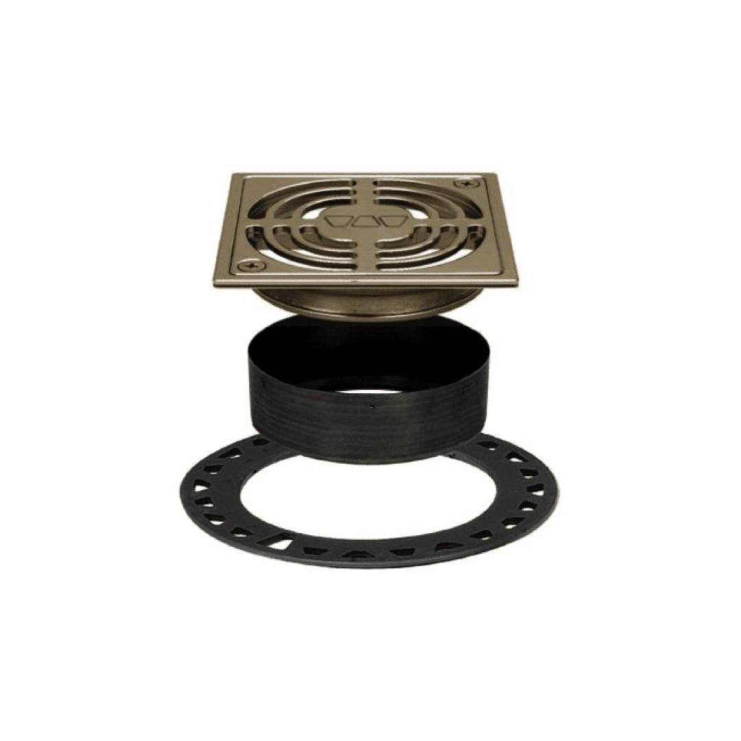 KERDI-DRAIN 4" Point Drain with Integrated Bonding Flange Anodized Aluminum Contour