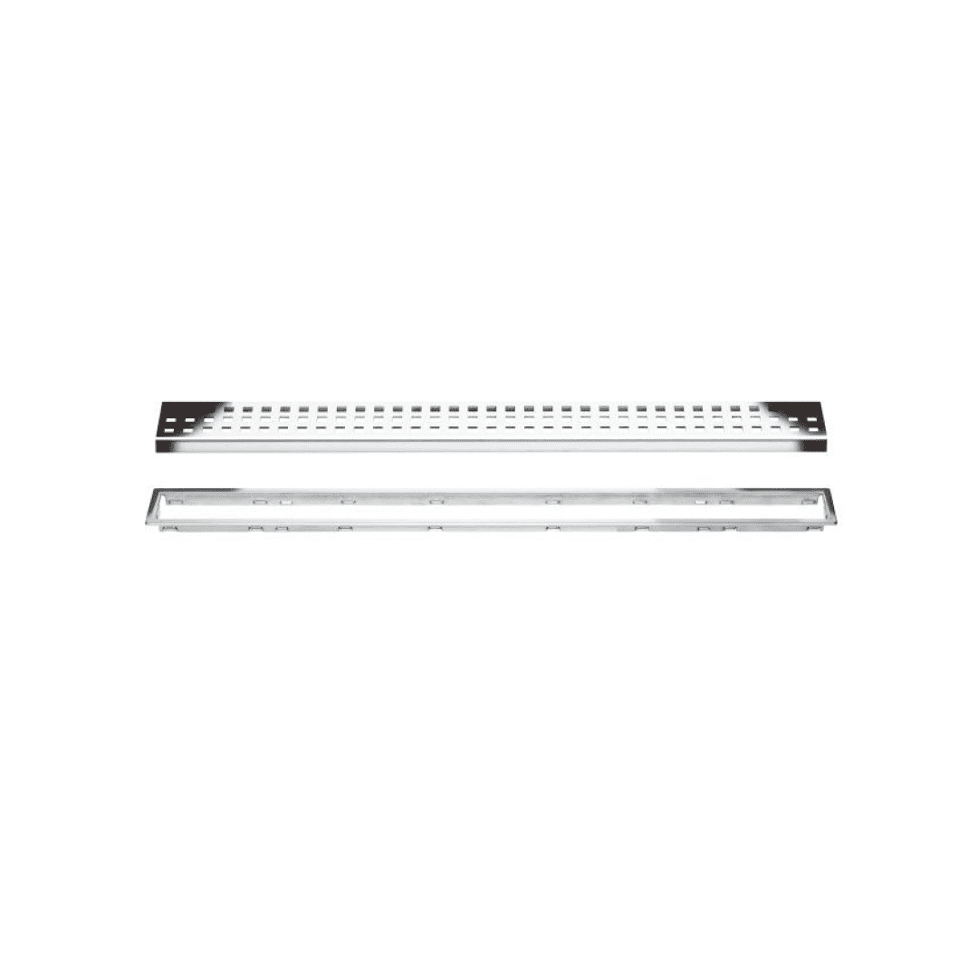 KERDI-LINE  3/4"Height x 1/8"to 9/16"Thick Linear Drain Gate Assembly Chrome Square