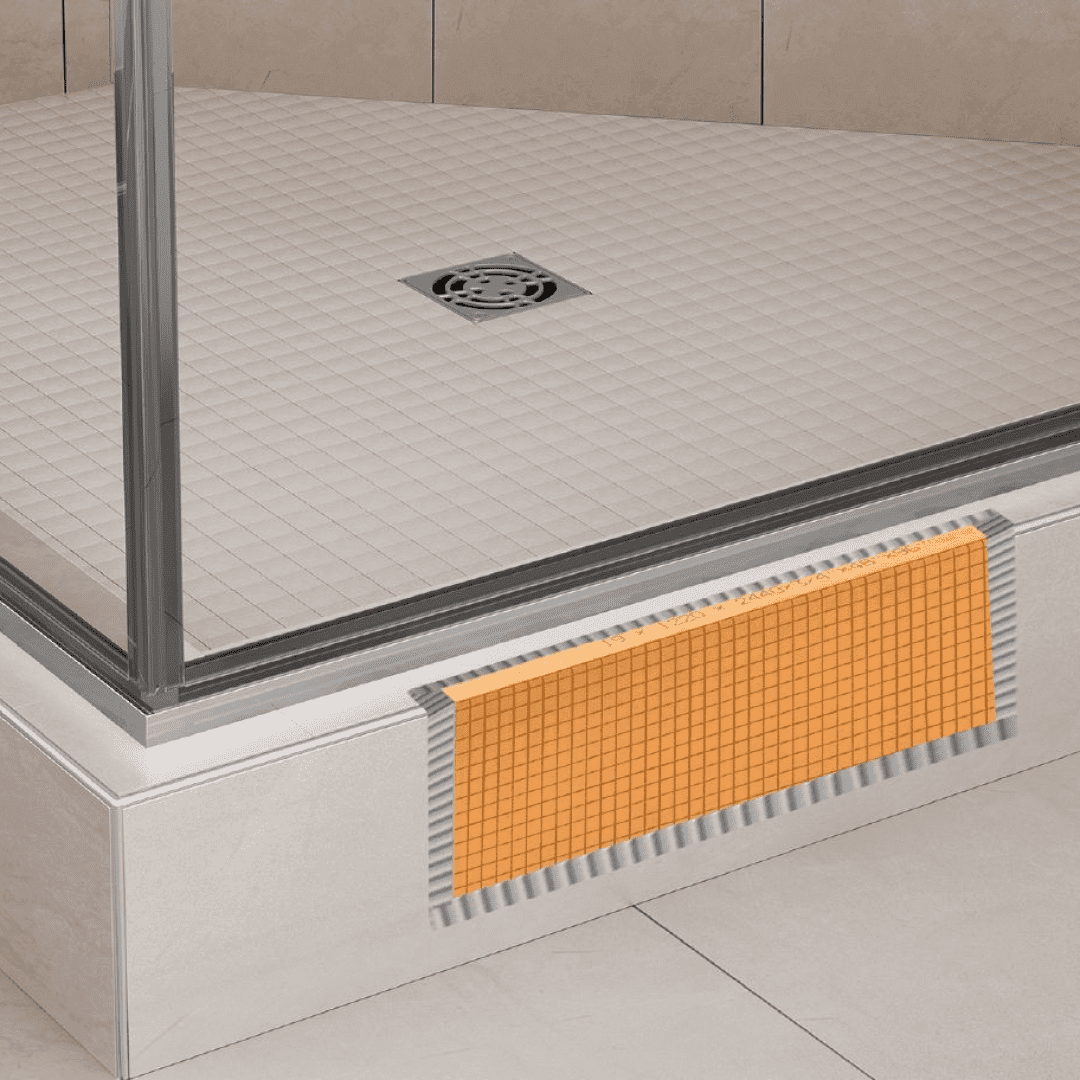 KERDI-BOARD-SC - Prefabricated Waterproof Shower Curb - Besso Floor & Decor