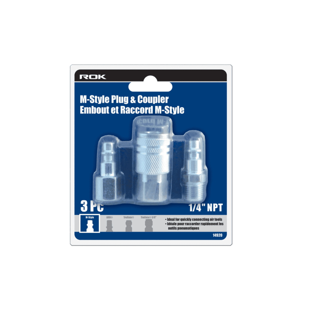 3PC M-style Plug & Coupler Set