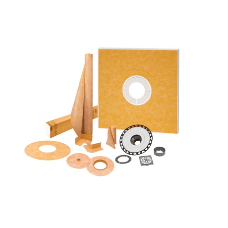 KERDI-SHOWER-KIT-FLG Center Outlet Complete Shower Kit Without Grate - Besso Floor & Decor