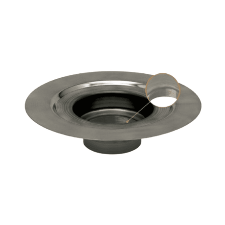 KERDI-DRAIN Stainless Steel Flange With Vertical Outlet Kit Without Seals and Corners - Besso Floor & Decor