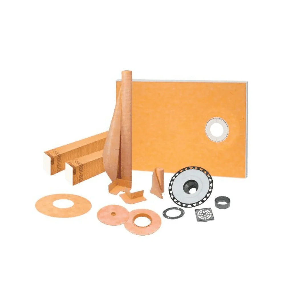KERDI-SHOWER-KIT-FLG Off-center Complete Shower Kit | Besso