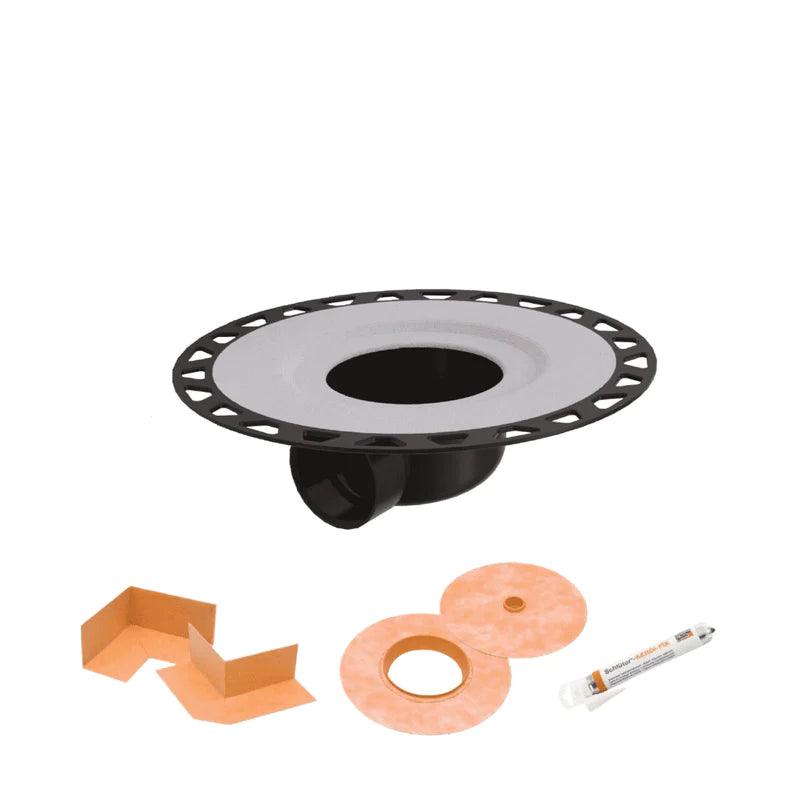 KERDI-DRAIN-H Horizontal Outlet Flange Kit With Corners and Seals - Besso Floor & Decor