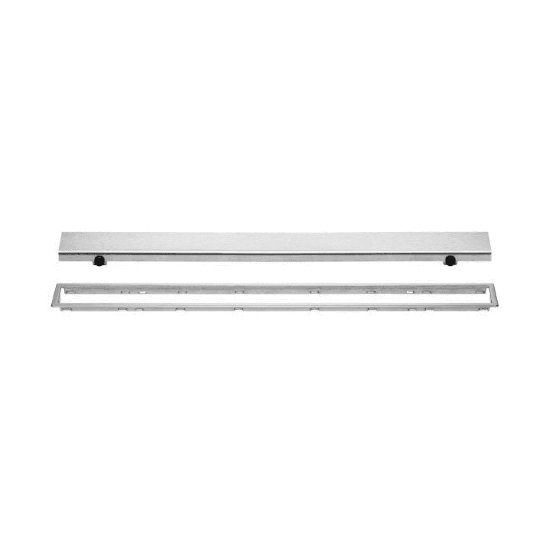 KERDI-LINE 3/4" Height x 1/8"to 9/16"Thick Brushed Stainless Steel Soild(A) Linear Drain Gate Assembly