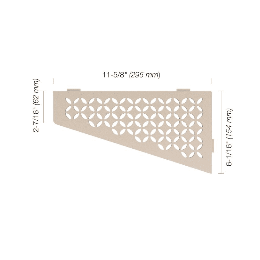 SHELF-E Quadrilateral Corner Shelf Floral Design - Besso Floor & Decor