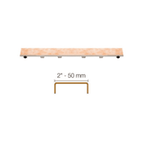 KERDI-LINE  2" Width Frameless Tile Grate for Center Outlet Channel Body Linear Drain Gate Assembly