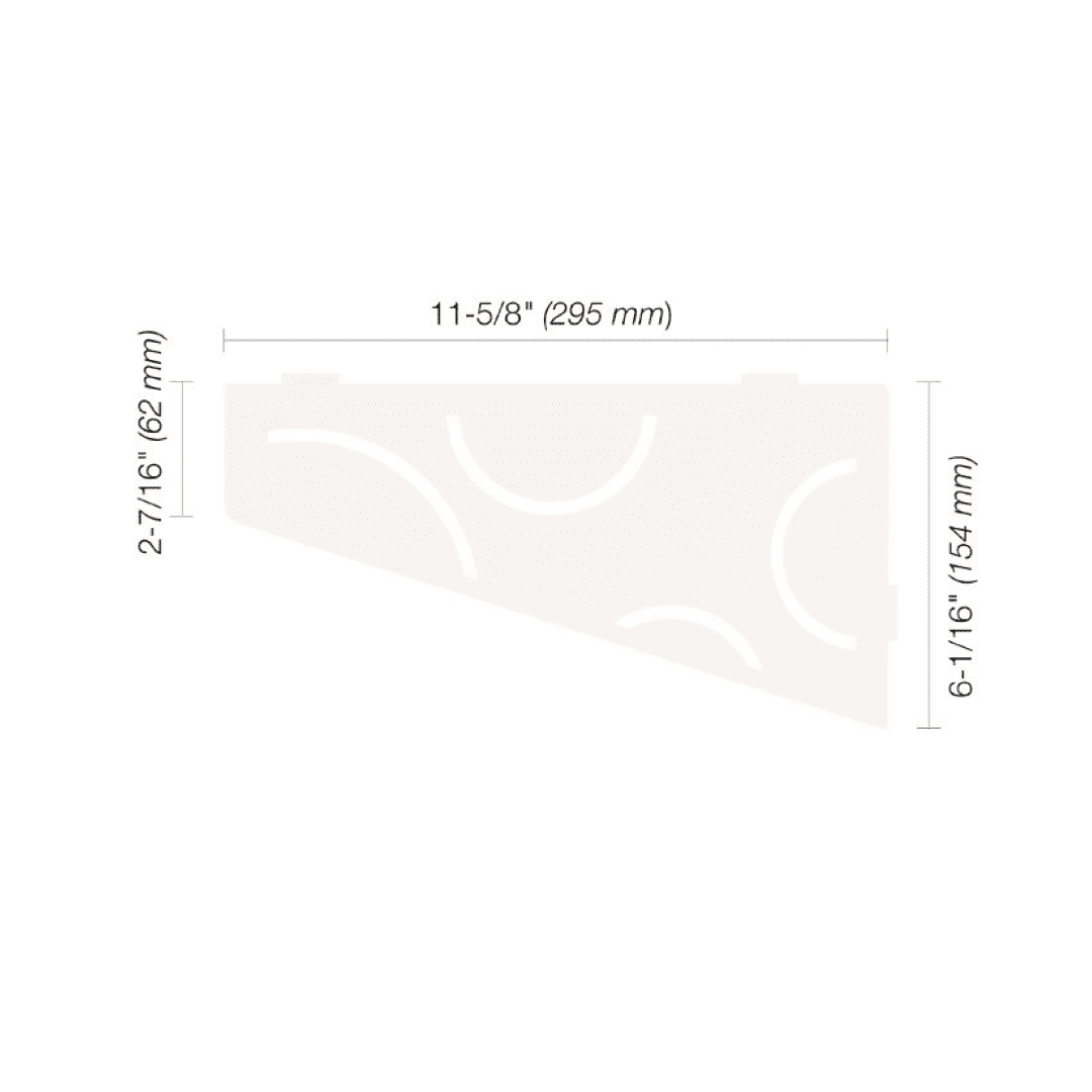 SHELF-E Quadrilateral Corner Shelf Curve Design - Besso Floor & Decor