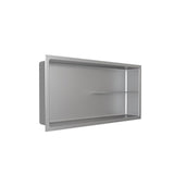 Shower Niche with Half Shelf Stainless Steel 12" x 24"