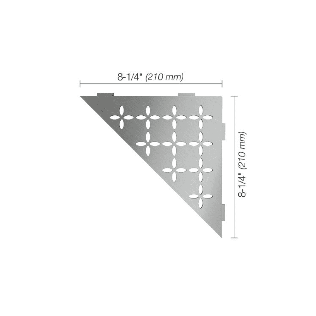 SHELF-E Triangular Corner Shelf Floral Design - Besso Floor & Decor