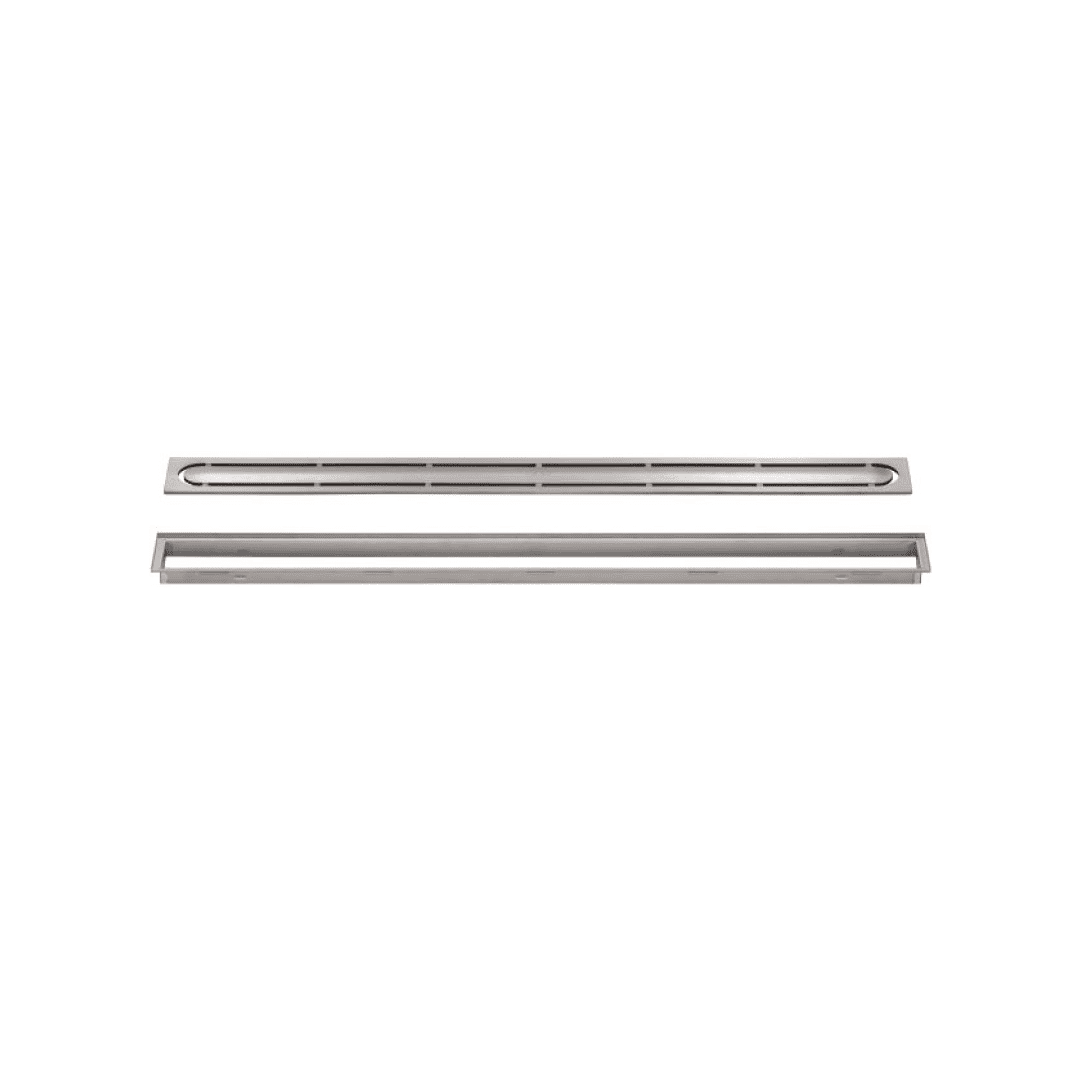 KERDI-LINE 29/32" Height x 1/4"to 11/16" Thick Linear Drain Gate Assembly Brush Stainless Steel Pure