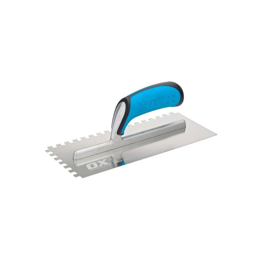 Pro Stainless Steel V-notch Trowel 11"X 4-3/4"