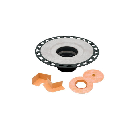 KERDI-DRAIN Flange With Vertical Outlet Kit With Seals and Corners - Besso Floor & Decor