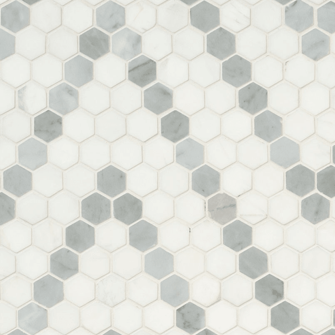 Bianco Dolomite Sazi 1" Hexagon