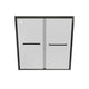 Chrome Stainless Steel Glass Sliding Shower Door - E