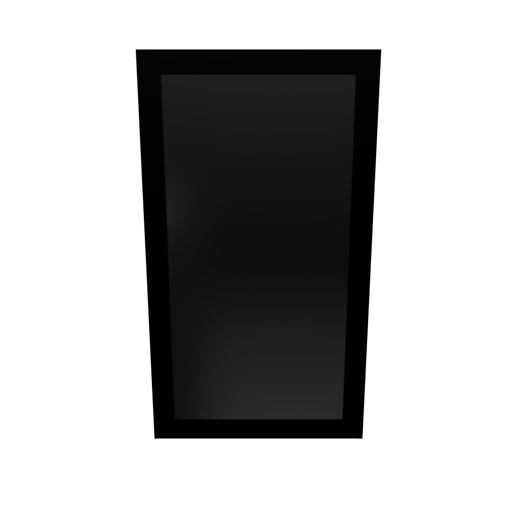 Flat Framed Rectangular Bathroom Vanity Mirror in Black