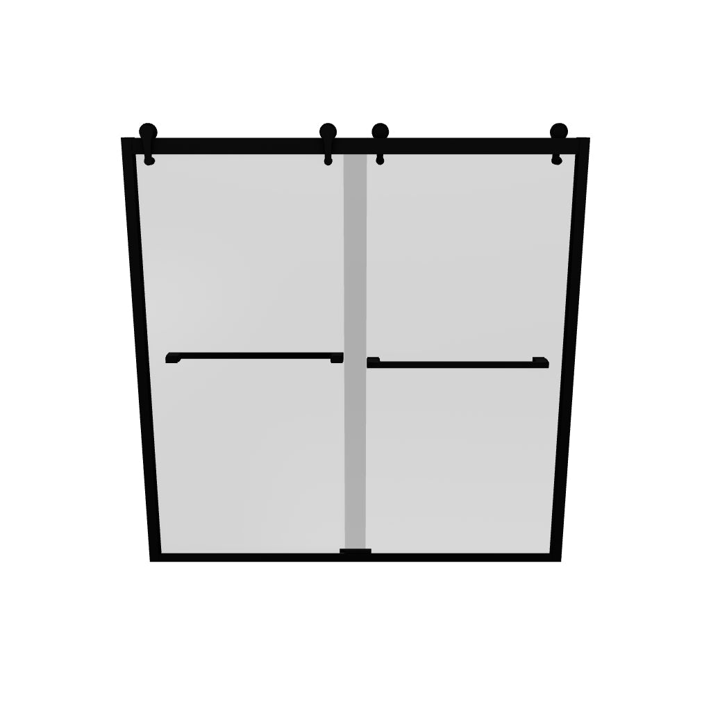 Stainless Steel Sliding Glass Shower Door - AB