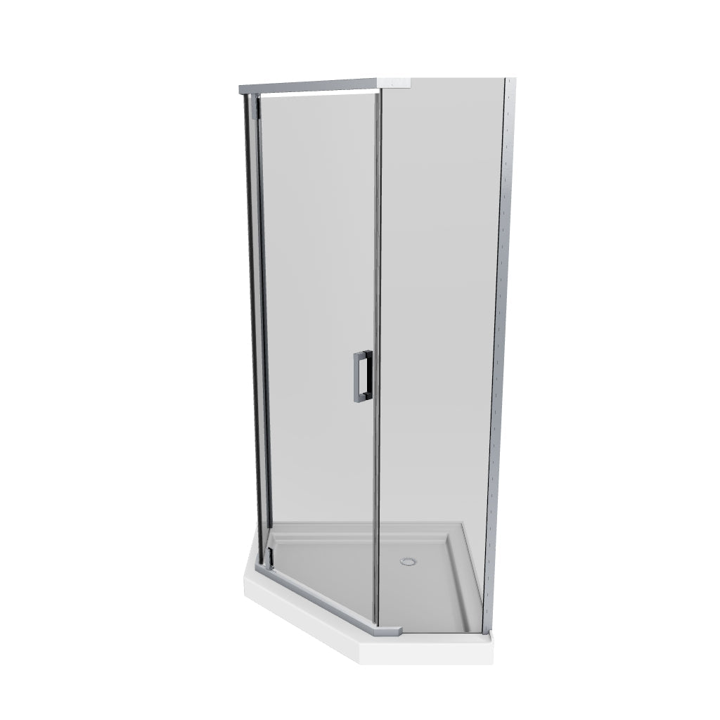 Sliding Glass Shower Door With Tray - HE