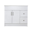 36" White MDF Vanity Base With 2 Drawer - TESCO Building Supplies 