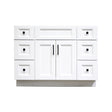 48" Hardwood Vanity Base With 4 / 6 Drawer - TESCO Building Supplies 