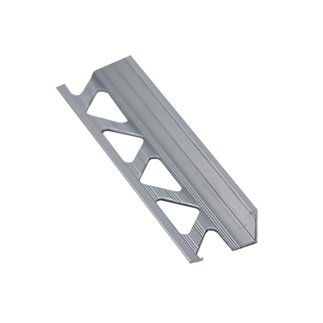 3/8" Aluminum Tile Edge in Sliver Chrome