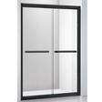 Black Stainless Steel Glass Sliding Shower Door - F - Besso Floor & Decor