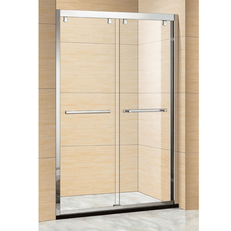 Chrome Stainless Steel Glass Shower Door - B - Besso Floor & Decor