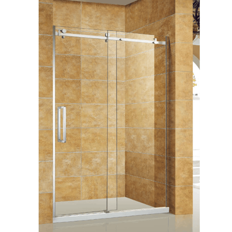 Chrome Stainless Steel Glass Sliding Shower Door - C - Besso Floor & Decor