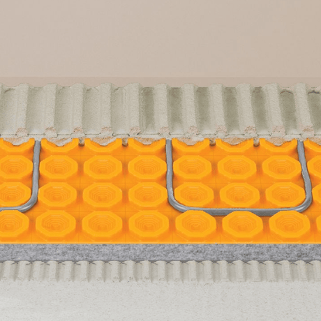 DHD810M - Ditra-Heat-Duo Uncoupling Membrane With Integrated Sound Control And Thermal Break - Besso Floor & Decor