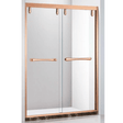 Gold Stainless Steel Glass Sliding Shower Door - G - Besso Floor & Decor