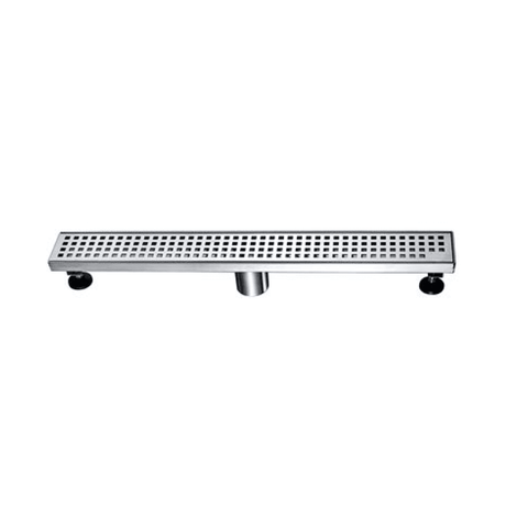 Linear Shower Drain Sq. Grid 2in 24" x 3" x 3-1/8" - 188063 - TESCO Building Supplies 