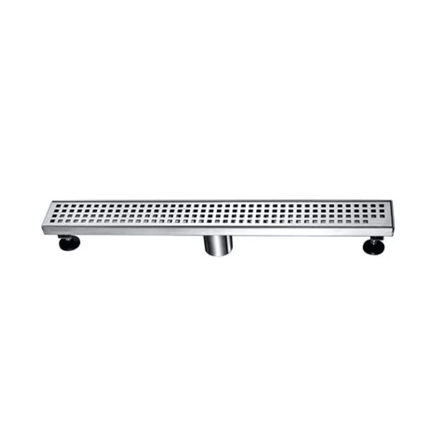 Linear Shower Drain Sq. Grid 2in 24" x 3" x 3-1/8" - 188063 - TESCO Building Supplies 