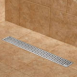 Linear Shower Drain Sq. Grid 2in 24" x 3" x 3-1/8" - 188063 - TESCO Building Supplies 