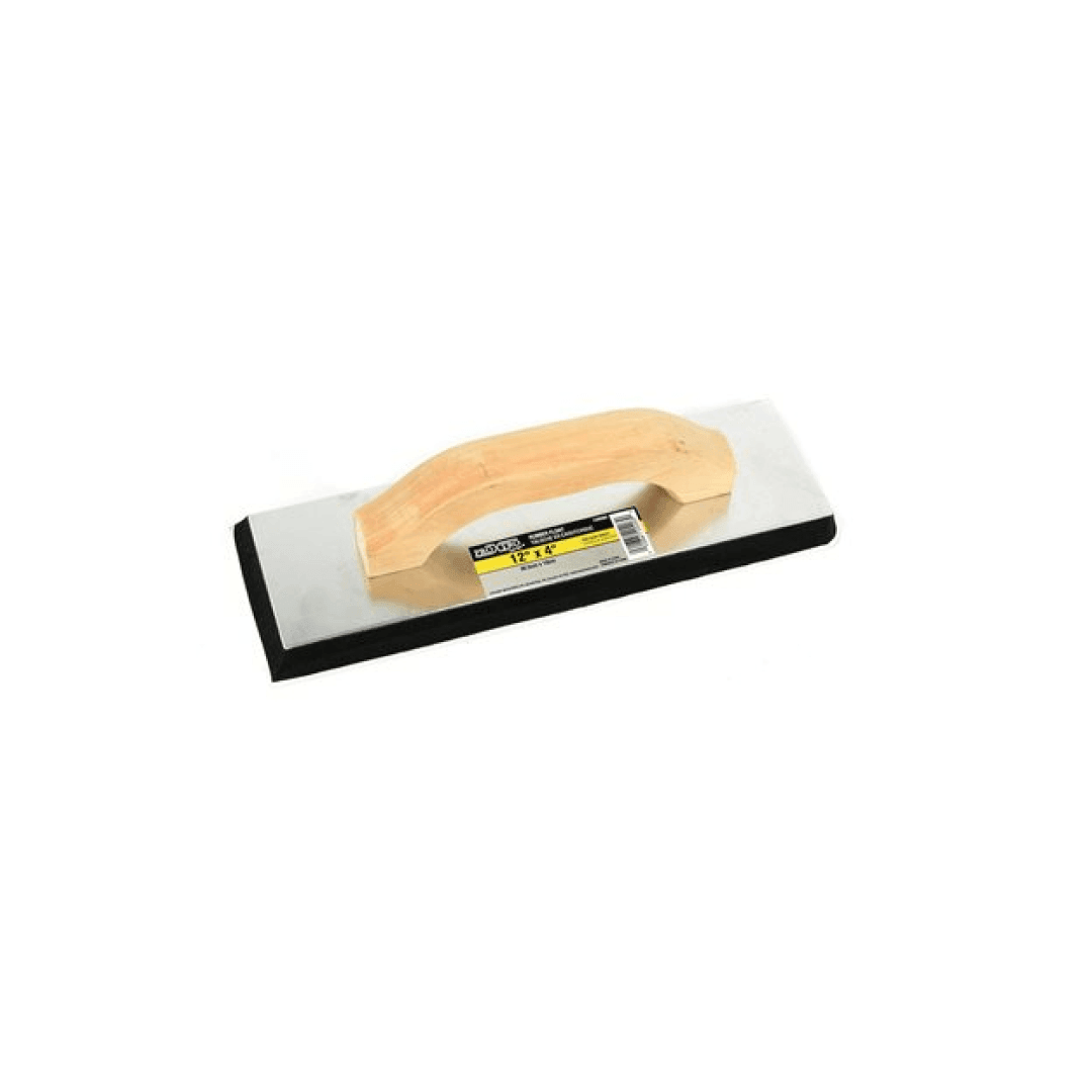 Professional Gum Rubber Float 12in x 4in Wooden Handle - Besso Floor & Decor