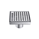 Square Shower Drain Sq. Grid 2in 5-3/32" x 5-3/32" x 3-1/8" - 188062 - TESCO Building Supplies 